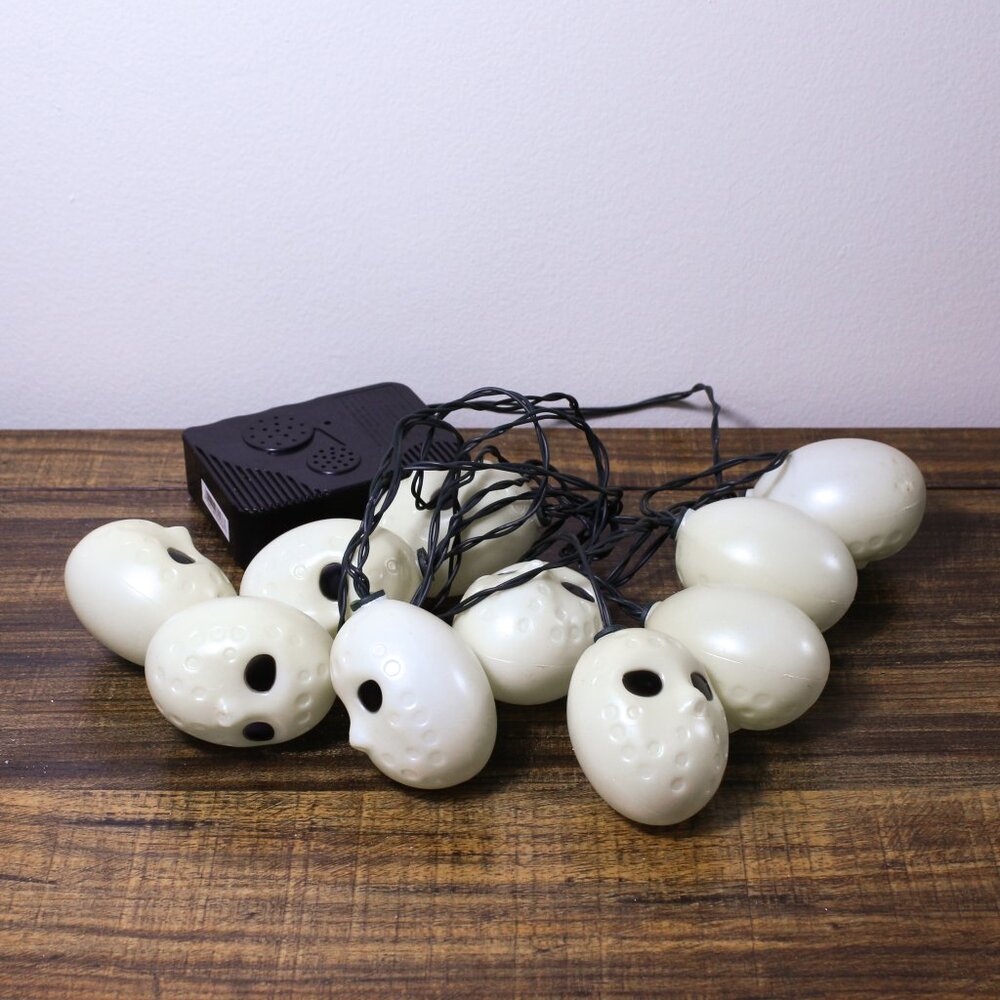 Vintage Totally Ghoul 10 Musical Halloween Lights Masks Halloween Song Blinking